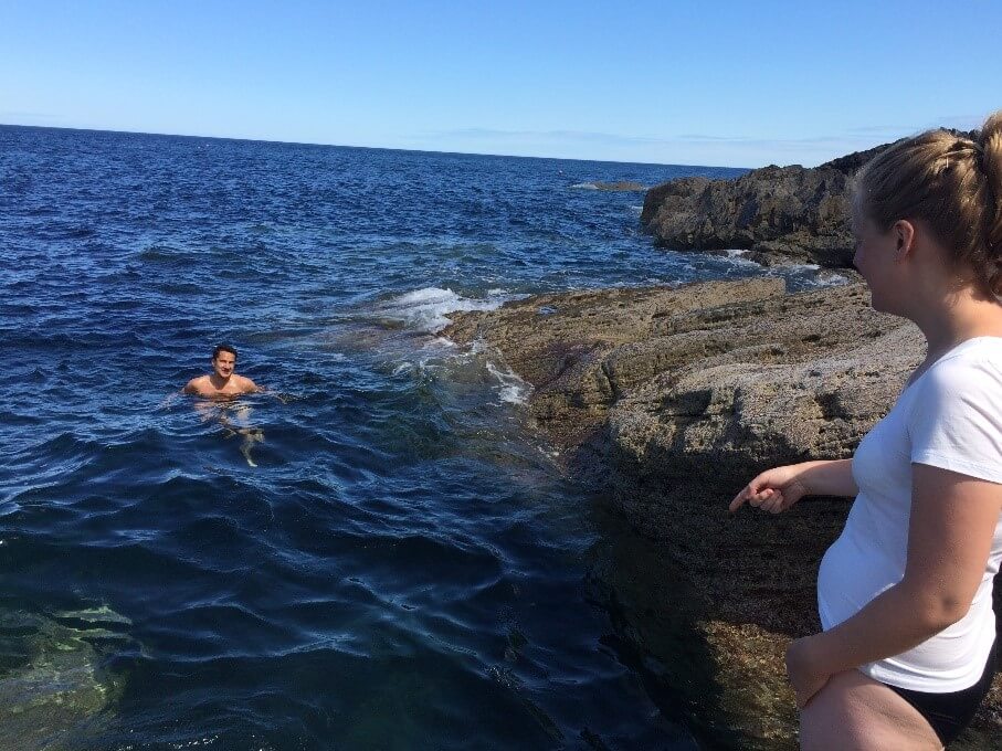 Swimming at Siccar Point
